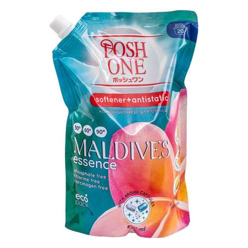 Кондиционер для белья Posh One aroma capsul Мальдивы сменный блок 800 мл в Новэкс