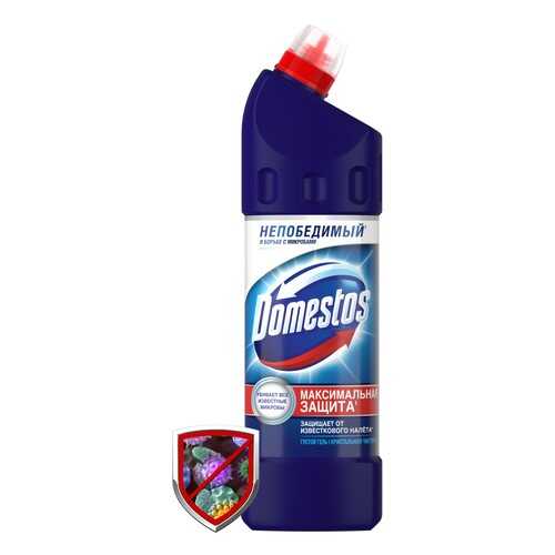 Средство для туалета гель Domestos максимальная защита против известкового налета 1 л в Новэкс