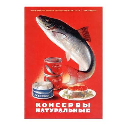 Плакат СТ-Диалог Консервы натуральные, СОВ-535, лам.бумага, 60х90 см в Новэкс