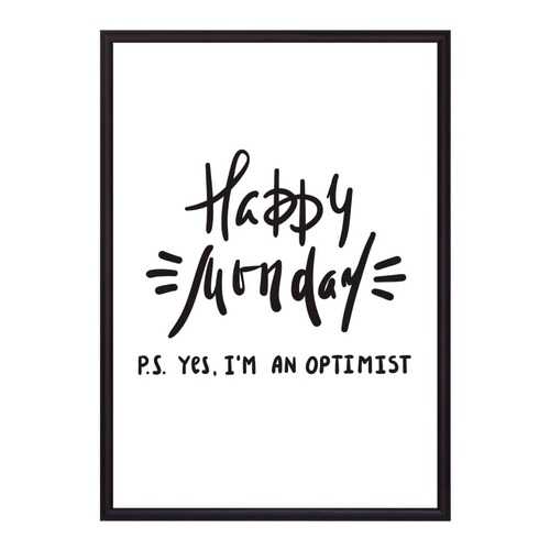Постер в рамке Happy Monday 21х30 см в Новэкс