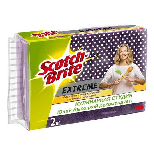 Губка Scotch-Brite extreme для посуды формованная для сильных загрязнений 1 шт в Новэкс