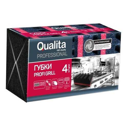 Губки кухонные QUALITA PROFI GRILL 4шт в Новэкс