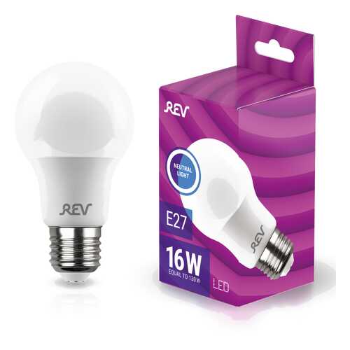 Лампа светодиодная REV A60 Е27 16W, 4000K, холодный свет в Новэкс