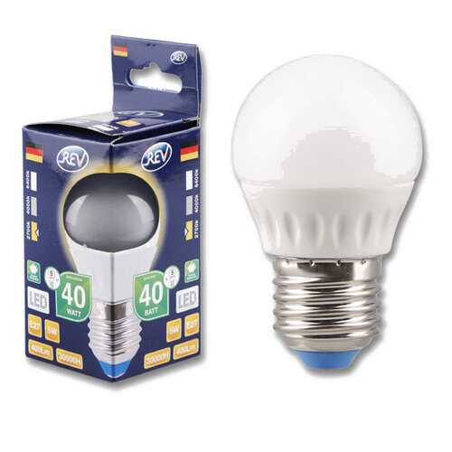 Лампочка светодиодная LED, шар Е27 5W 2700K теплый свет в Новэкс