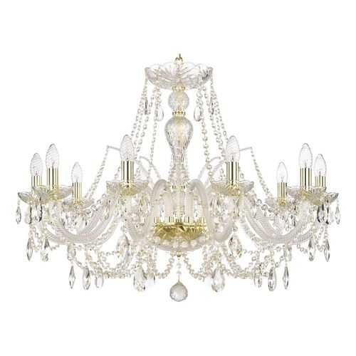 Люстра хрустальная 105/10/300 G Bohemia Ivele Crystal в Новэкс