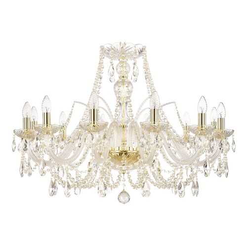 Люстра хрустальная 105/12/300 G Bohemia Ivele Crystal в Новэкс