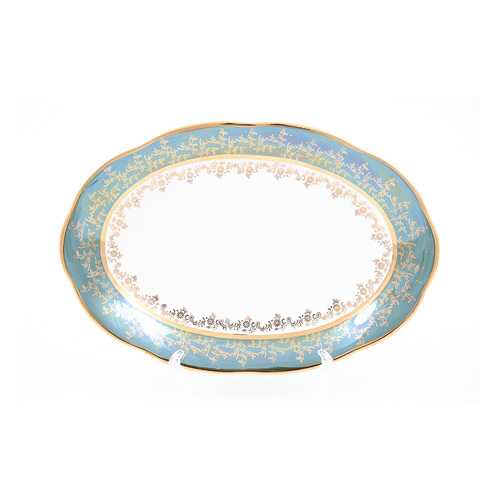 Блюдо овальное Sterne porcelan Зеленый лист 32 см в Новэкс