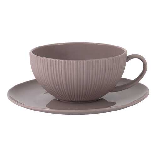 Чашка с блюдцем Cocoa & Caramel 200 мл цвет какао 58206 в Новэкс