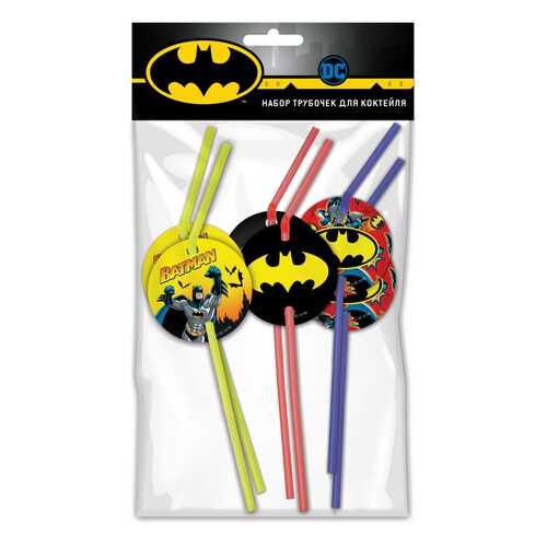 Набор трубочек для коктейля ND Play. Batman , 6 шт в Новэкс
