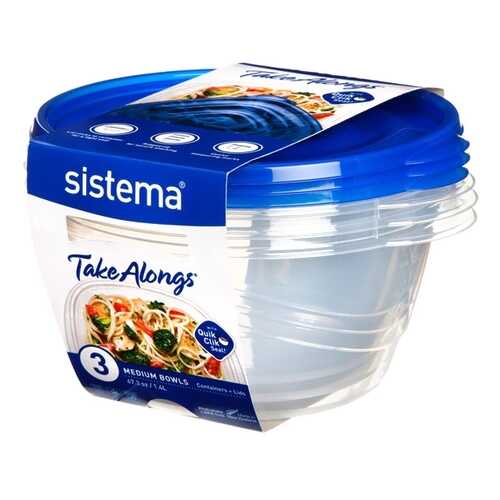 Sistema Набор круглых контейнеров TakeAlongs, 1,4 л (3 шт,) в Новэкс