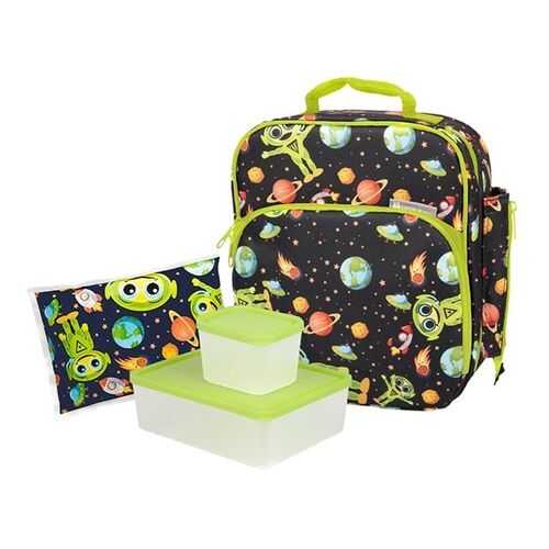 Сумка для ланча + 2 ланч-бокса + охлаждающий пакет Lunch Box Kit (ALIEN) в Новэкс