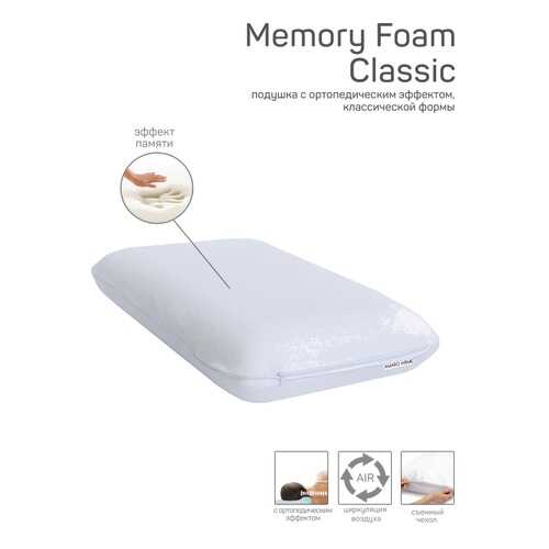 Подушка AMARO HOME Memory Foam Classic 60х40х12 см. в Новэкс