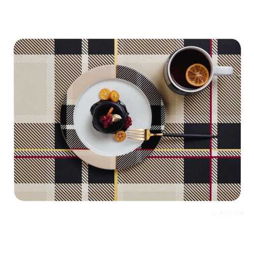 Сервировочная салфетка ASA Selection Tartan 46x33, цвет коричневый в Новэкс