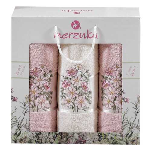 Набор полотенец Oran Merzuka floral белый, розовый в Новэкс