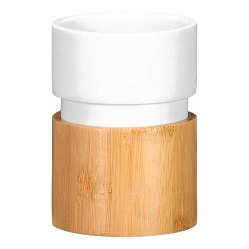 Стакан Kleine Wolke Vento White, 7,1х10 см., бамбук, цвет коричневый в Новэкс